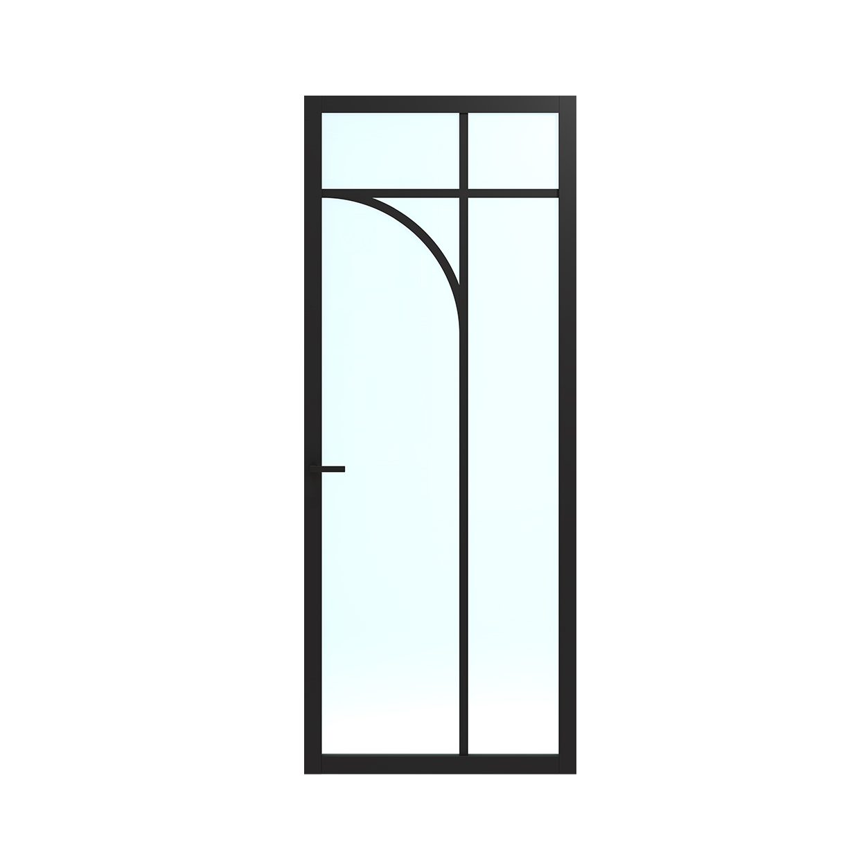 Binnendeur Skantrae SSL 14511 Blank Glas Zwart Gelakt